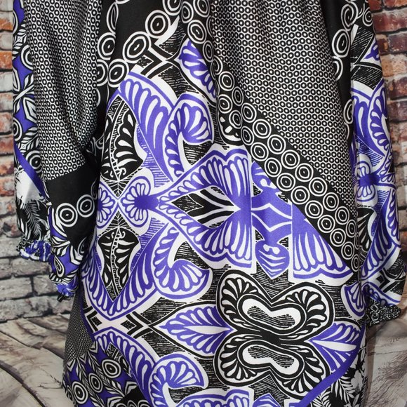 Syble Martin Plus Size 20W Blouse Top Circles - Picture 10 of 12